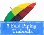 3 Fold Piping Umbrella