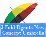 3 fold gents new concept umbrella
