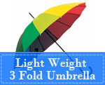 Light weight 3 fold umbrella manufacturer